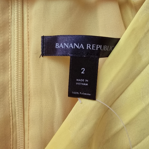 Banana Republic Yellow Pleated Mini Dress - Picture 9 of 13
